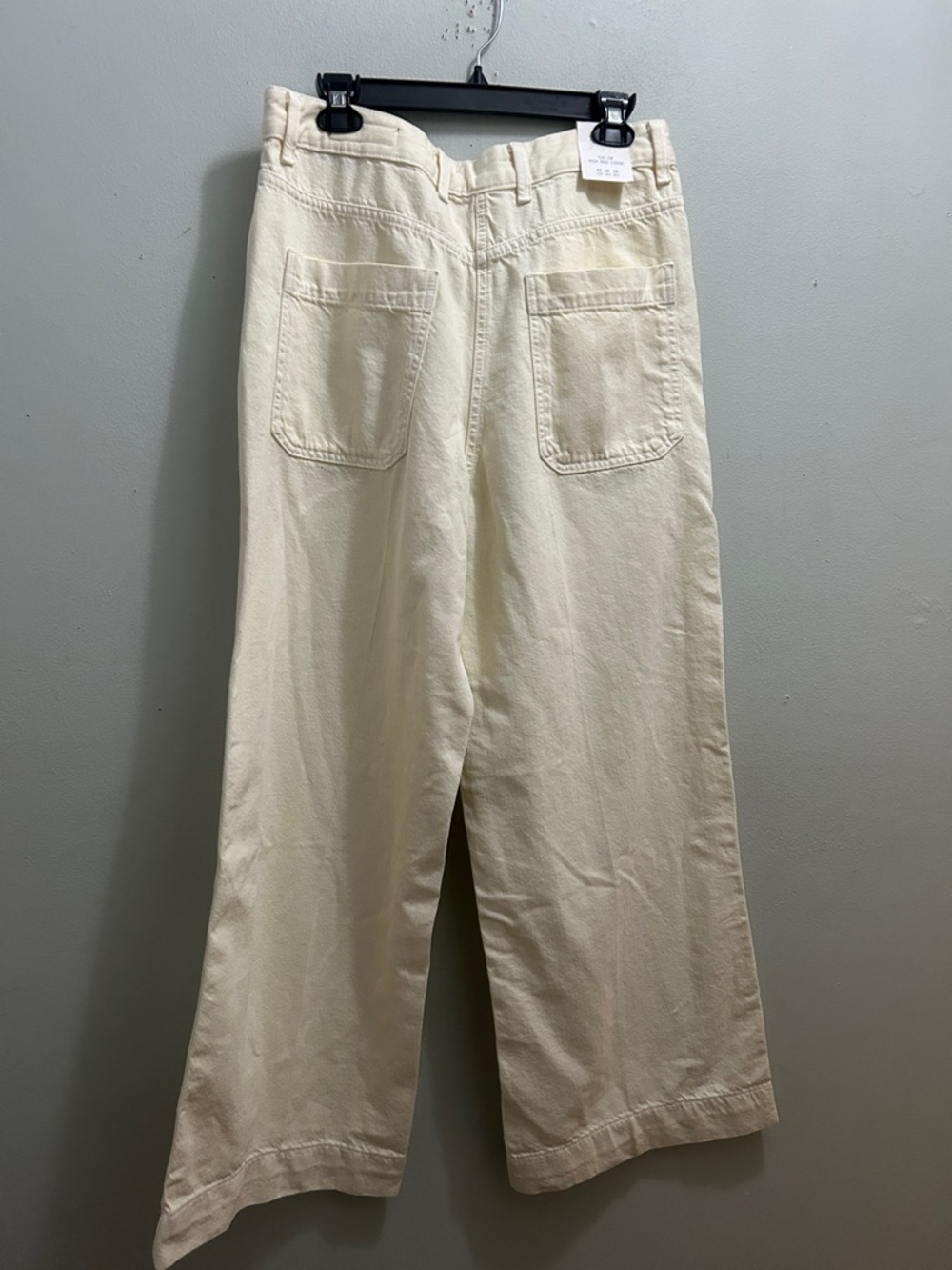 Women's Loose fit wide Leg Jeans - Cream - Picture 2 of 7